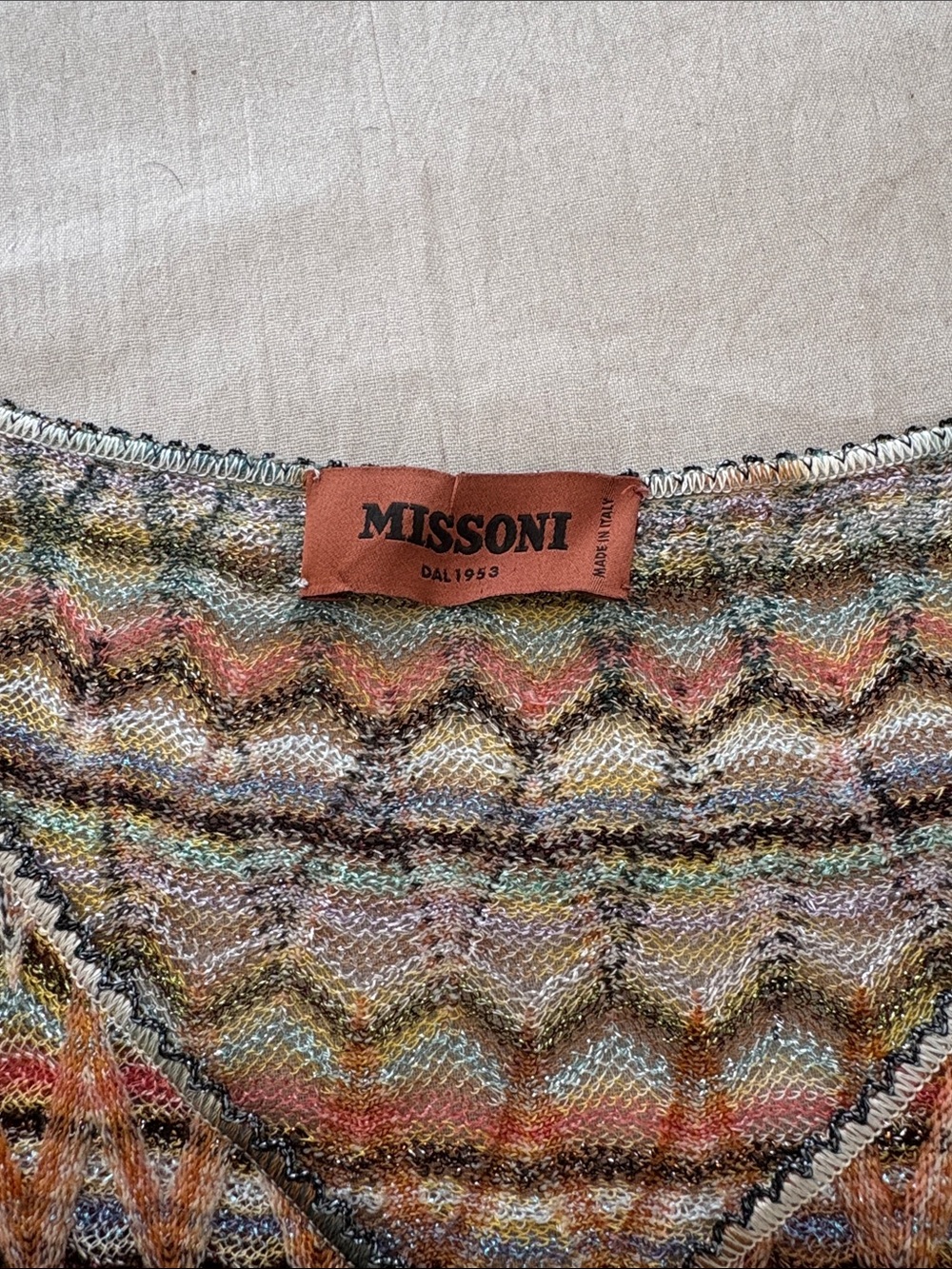 Missoni Zigzag Knit V-Neck Dress - Picture 6 of 8